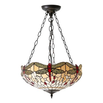 Endon 70759 - Πολυέλαιος με αλυσίδα DRAGONFLY 3xE27/60W/230V διάμ. 41 εκ.