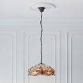 Endon 70824 - Πολυέλαιος με αλυσίδα Tiffany DRAGONFLY, 3xE27/60W/230V, διάμετρος 41 εκ.
