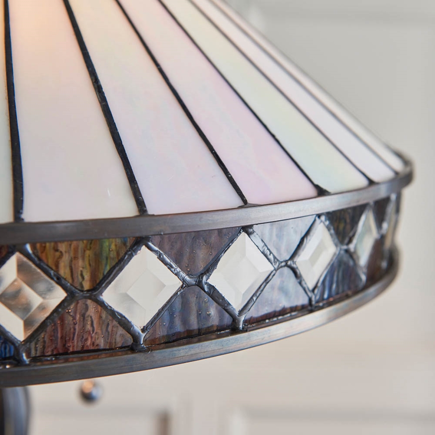 Endon 70936 - Επιδαπέδιο φωτιστικό Tiffany FARGO 2xE27/60W/230V, διάμ. 50 εκ.