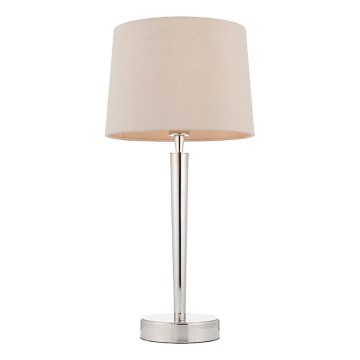 Endon 72175 - Eπιτραπέζιο φωτιστικό με θύρα USB SYON 1xE14/40W/230V γυαλιστερό χρώμιο/μπεζ
