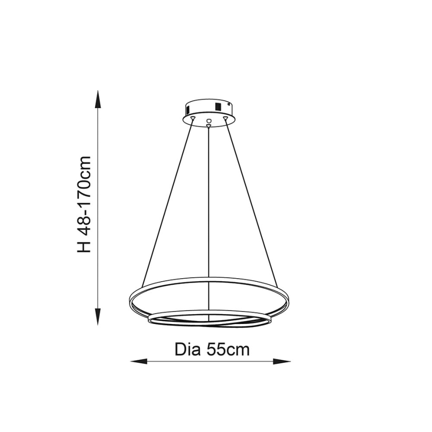 Endon 72479 -  Κρεμαστό φωτιστικό οροφής LED SCRIBBLE LED/31,5W/230V 3000K χρυσό