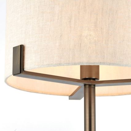 Endon 72631 - Επιτραπέζιο φωτιστικό HAYFIELD 1xE27/40W/230V μπρονζέ/γκρι