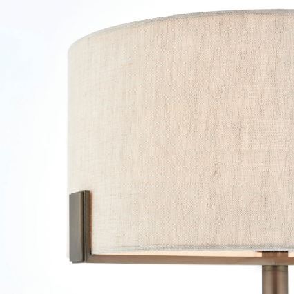 Endon 72631 - Επιτραπέζιο φωτιστικό HAYFIELD 1xE27/40W/230V μπρονζέ/γκρι