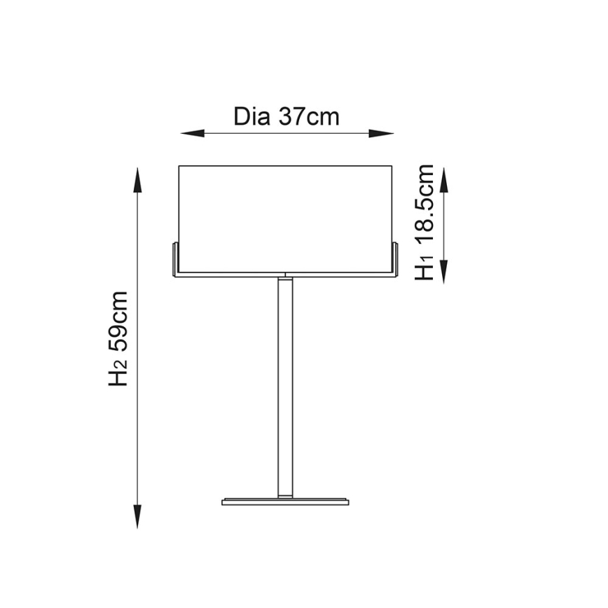 Endon 72631 - Επιτραπέζιο φωτιστικό HAYFIELD 1xE27/40W/230V μπρονζέ/γκρι