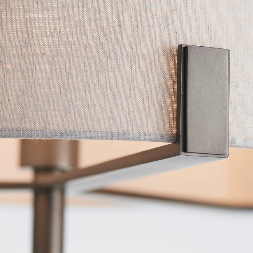 Endon 72634 - Επιδαπέδιο φωτιστικό HAYFIELD 1xE27/40W/230V καφέ/γκρι