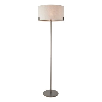 Endon 72634 - Επιδαπέδιο φωτιστικό HAYFIELD 1xE27/40W/230V καφέ/γκρι
