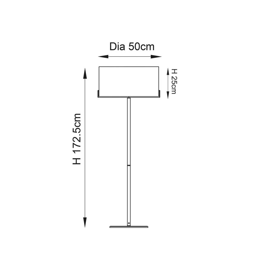 Endon 72634 - Επιδαπέδιο φωτιστικό HAYFIELD 1xE27/40W/230V καφέ/γκρι