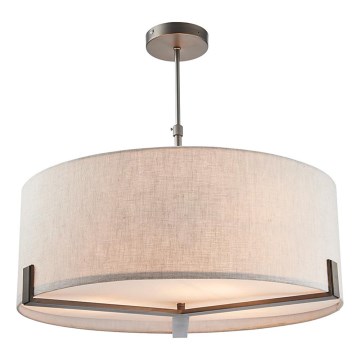 Endon 72635 - Κρεμαστό φωτιστικό HAYFIELD 3xE27/40W/230V ματ χρώμιο/γκρι