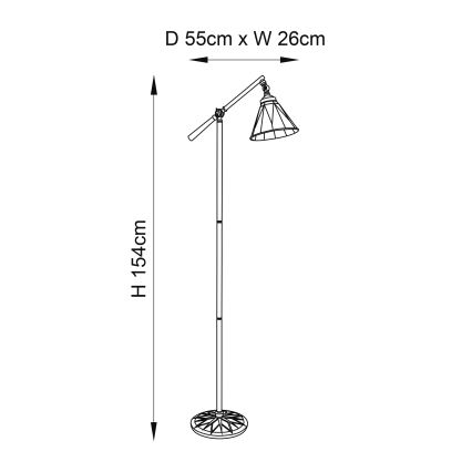 Endon 74355 - Επιδαπέδιο φωτιστικό DARK STAR 1xE14/40W/230V