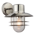 Endon 74703 - Εξωτερικό επιτοίχιο φωτιστικό JENSON 1xE27/40W/230V IP44 γυαλιστερό χρώμιο