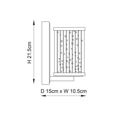 Endon 76259 - Φωτιστικό τοίχου EASTON 1xE14/6W/230V γυαλιστερό χρώμιο