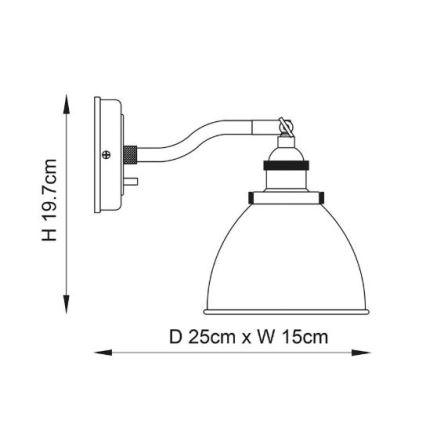 Endon 76330 - Σποτ τοίχου FRANKLIN 1xE14/40W/230V ορείχαλκος/taupe