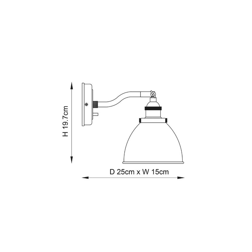 Endon 76330 - Σποτ τοίχου FRANKLIN 1xE14/40W/230V ορείχαλκος/taupe