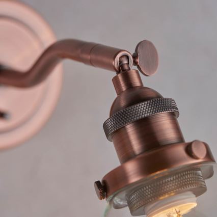 Endon 76334 - Επιτοίχιο σποτ HANSEN 1xE14/40W/230V σε χάλκινο φινίρισμα