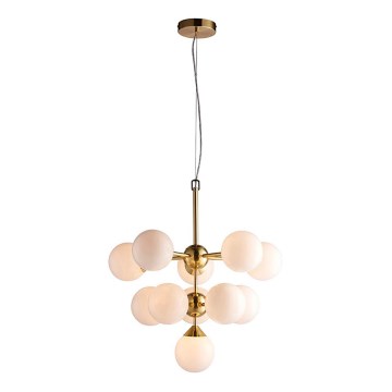 Endon 76500 - Κρεμαστό φωτιστικό οροφής OSCAR 11xG9/18W/230V ορείχαλκος