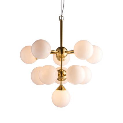 Endon 76500 - Κρεμαστό φωτιστικό οροφής OSCAR 11xG9/18W/230V ορείχαλκος