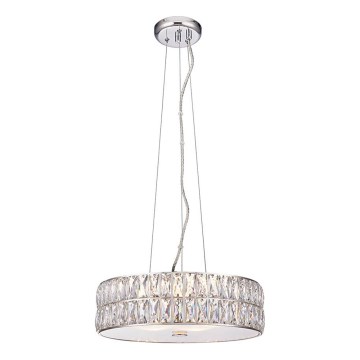 Endon 76513 - Κρεμαστό φωτιστικό με καλώδιο VERINA 5xLED/5W/230V γυαλιστερό χρώμιο