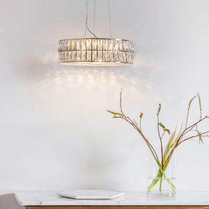 Endon 76513 - Κρεμαστό φωτιστικό με καλώδιο VERINA 5xLED/5W/230V γυαλιστερό χρώμιο
