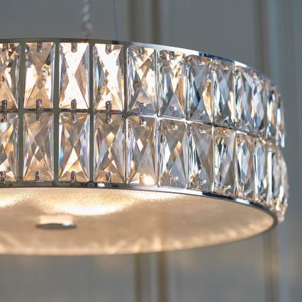 Endon 76513 - Κρεμαστό φωτιστικό με καλώδιο VERINA 5xLED/5W/230V γυαλιστερό χρώμιο