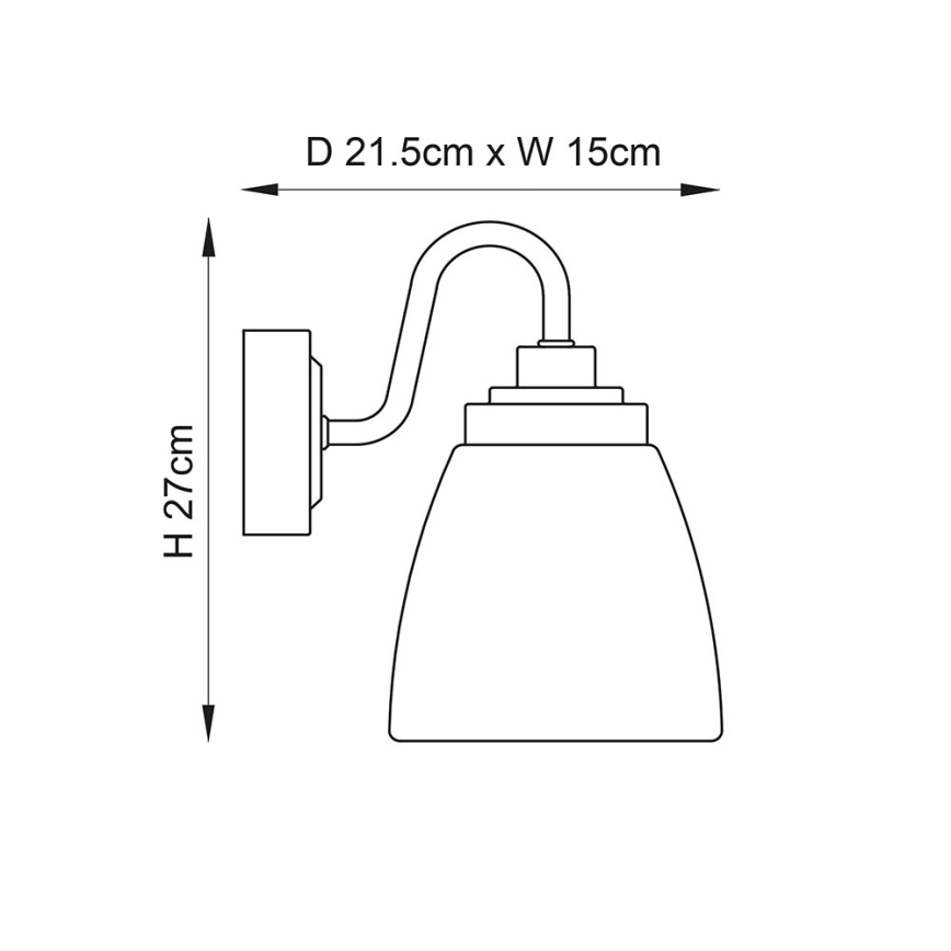 Endon 77088 - Επιτοίχιο φωτιστικό μπάνιου ASHBURY 1xE14/4W/230V IP44 γυαλιστερό χρώμιο