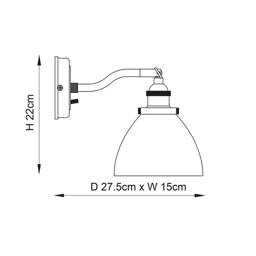 Endon 77273 - Σποτ τοίχου HANSEN 1xE14/40W/230V ορείχαλκος