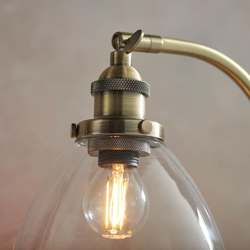 Endon 77859 - Επιτραπέζιο φωτιστικό HANSEN 1xE14/40W/230V μπρούτζινο