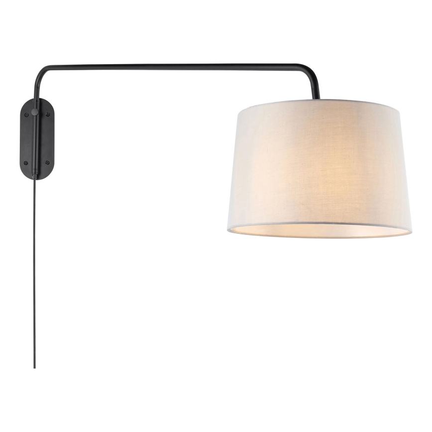 Endon 79380 - Επιτοίχιο φωτιστικό CARLSON 1xE27/40W/230V γκρι/μαύρο