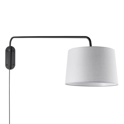 Endon 79380 - Επιτοίχιο φωτιστικό CARLSON 1xE27/40W/230V γκρι/μαύρο