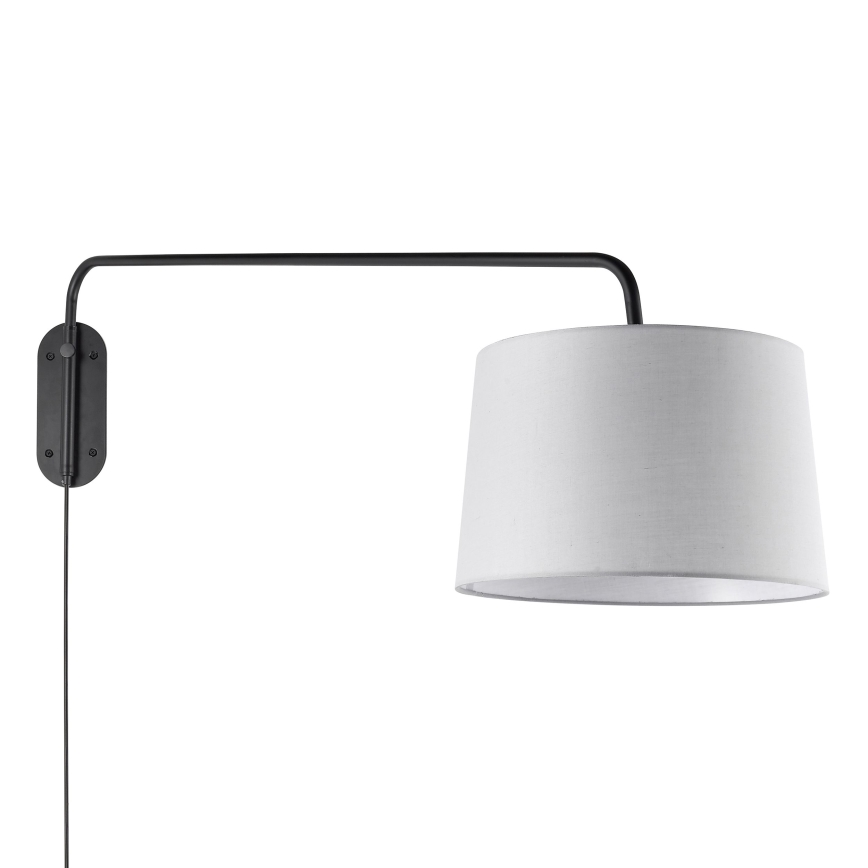 Endon 79380 - Επιτοίχιο φωτιστικό CARLSON 1xE27/40W/230V γκρι/μαύρο