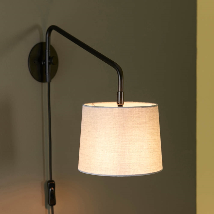 Endon 79500 - Επιτοίχιο φωτιστικό CARLSON 1xE14/40W/230V γκρι/μαύρο