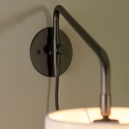 Endon 79500 - Επιτοίχιο φωτιστικό CARLSON 1xE14/40W/230V γκρι/μαύρο