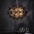 Endon 80124 - Κρεμαστό φωτιστικό οροφής INFINITY 8xG9/28W/230V μαύρο/φιμέ