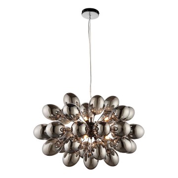 Endon 80124 - Κρεμαστό φωτιστικό οροφής INFINITY 8xG9/28W/230V μαύρο/φιμέ