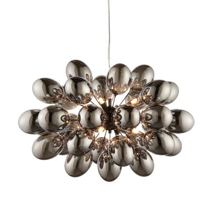 Endon 80124 - Κρεμαστό φωτιστικό οροφής INFINITY 8xG9/28W/230V μαύρο/φιμέ