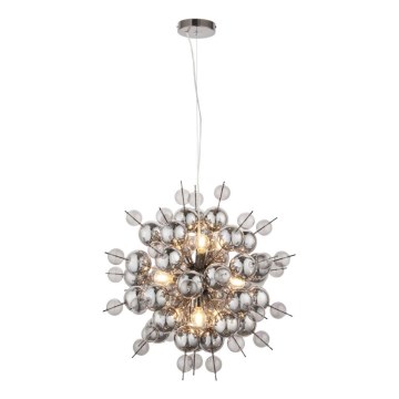 Endon 81583 - Κρεμαστό φωτιστικό με καλώδιο JOULES 9xE14/7W/230V γυαλιστερό χρώμιο/καπνιστό