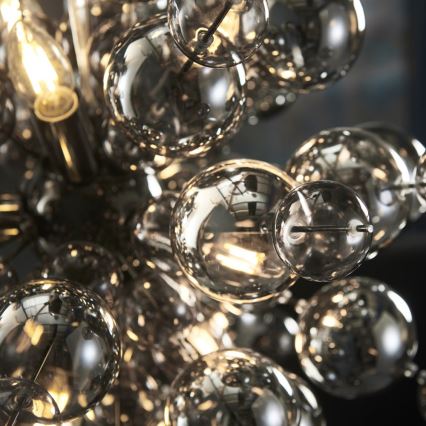 Endon 81583 - Κρεμαστό φωτιστικό με καλώδιο JOULES 9xE14/7W/230V γυαλιστερό χρώμιο/καπνιστό