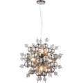 Endon 81583 - Κρεμαστό φωτιστικό με καλώδιο JOULES 9xE14/7W/230V γυαλιστερό χρώμιο/καπνιστό