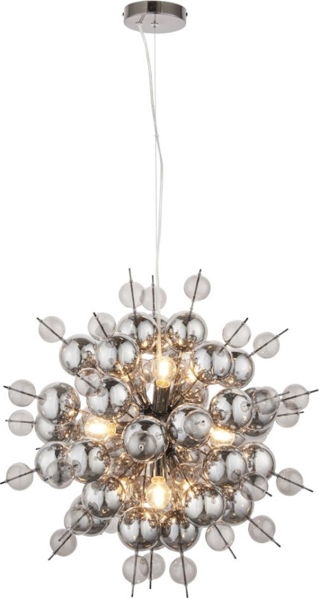 Endon 81583 - Κρεμαστό φωτιστικό με καλώδιο JOULES 9xE14/7W/230V γυαλιστερό χρώμιο/καπνιστό