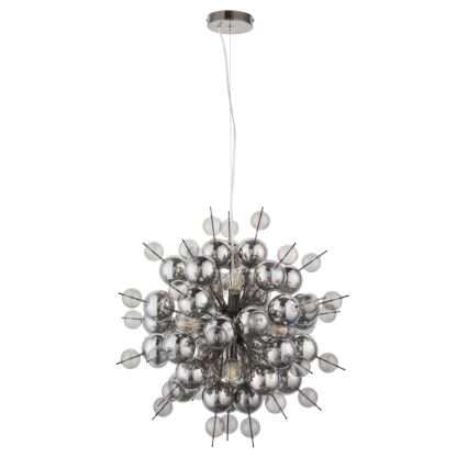 Endon 81583 - Κρεμαστό φωτιστικό με καλώδιο JOULES 9xE14/7W/230V γυαλιστερό χρώμιο/καπνιστό