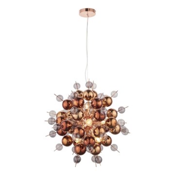 Endon 81584 - Κρεμαστό φωτιστικό οροφής JOULES 9xE14/7W/230V χαλκός