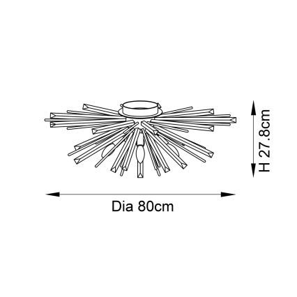 Endon 81937 - Φωτιστικό οροφής 4xE14/40W/230V Ø 80 εκ. χρυσό