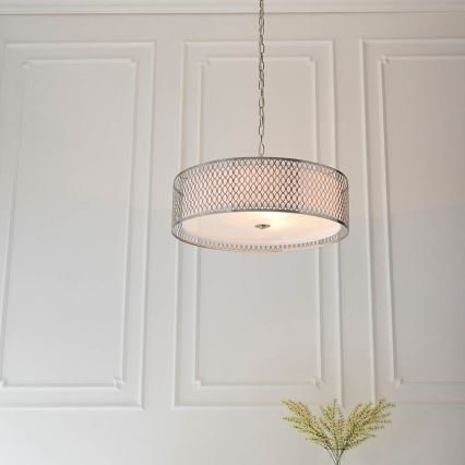 Endon 81969 - Κρεμαστό φωτιστικό οροφής CORDERO 3xE27/10W/230V ματ χρώμιο