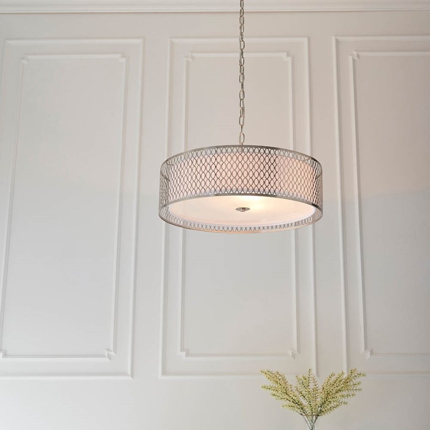Endon 81969 - Κρεμαστό φωτιστικό οροφής CORDERO 3xE27/10W/230V ματ χρώμιο