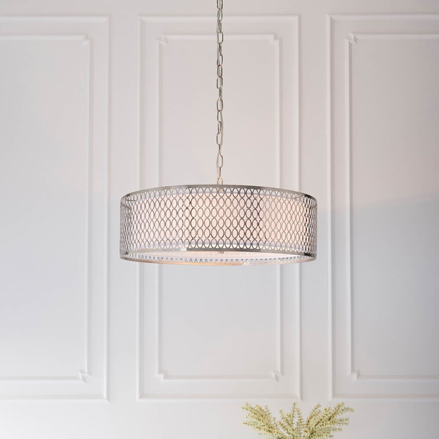 Endon 81969 - Κρεμαστό φωτιστικό οροφής CORDERO 3xE27/10W/230V ματ χρώμιο