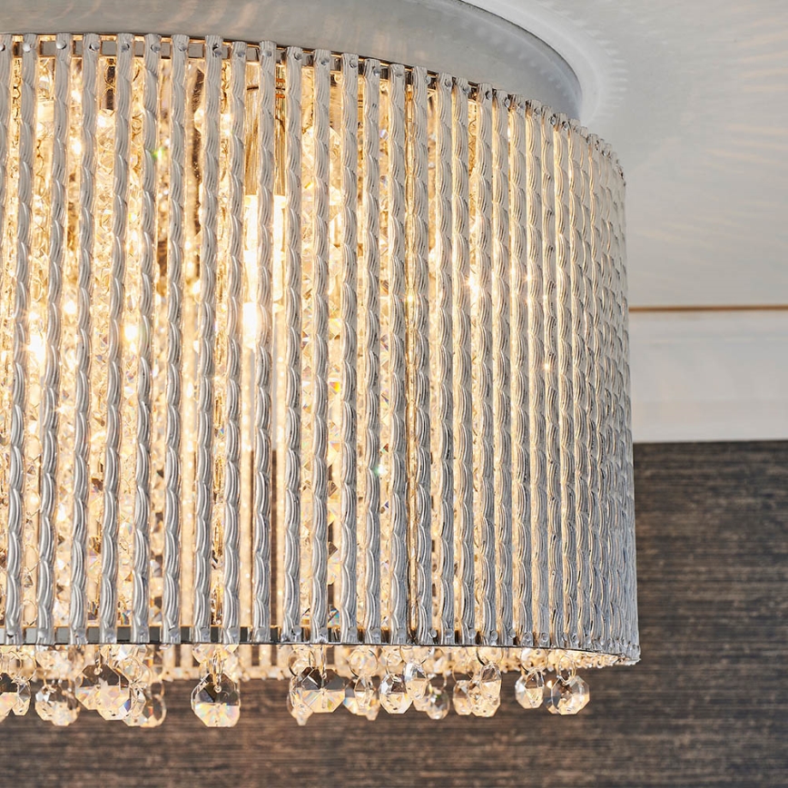 Endon 81980 - Κρυστάλλινο φωτιστικό οροφής GALINA 10xG9/25W/230V ματ χρώμιο
