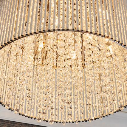 Endon 81980 - Κρυστάλλινο φωτιστικό οροφής GALINA 10xG9/25W/230V ματ χρώμιο