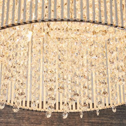 Endon 81980 - Κρυστάλλινο φωτιστικό οροφής GALINA 10xG9/25W/230V ματ χρώμιο