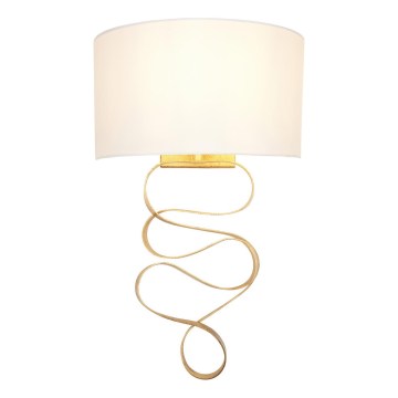 Endon 82070 - Επιτοίχιο φωτιστικό 1xE27/10W/230V λευκό/ορείχαλκο