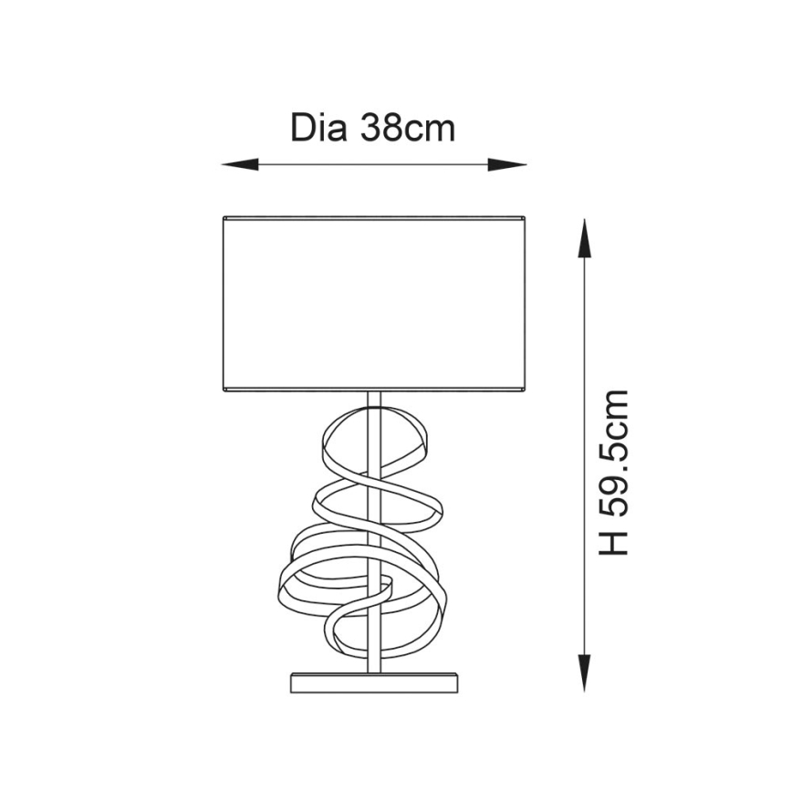 Endon 82071 - Επιτραπέζιο  φωτιστικό 1xE27/10W/230V λευκό/μπρούτζινο/μαύρο