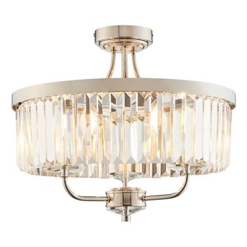 Endon 90264 - Επιφανειακά τοποθετούμενος πολυέλαιος CHESTERFIELD 3xE14/6W/230V διάμ. 45 cm γυαλιστερό χρώμιο